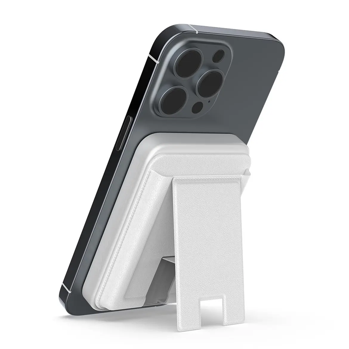 Slim Magnetic Portable Charger With Foldable Kickstand, Dual Fast Charging Power Pack For Compatible Smart Devices